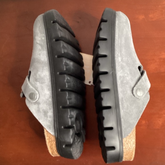 Birkenstock Papilio Boston Chunky Suede Leather Clogs - Picture 4 of 8